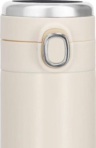 Springos Kubek termiczny 420 ml ze stali nierdzewnej na kawę herbatę, z wyświetlaczem temp. kremowy UNIWERSALNY 14