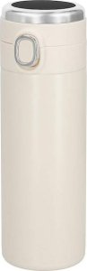 Springos Kubek termiczny 420 ml ze stali nierdzewnej na kawę herbatę, z wyświetlaczem temp. kremowy UNIWERSALNY 22
