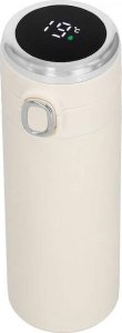 Springos Kubek termiczny 420 ml ze stali nierdzewnej na kawę herbatę, z wyświetlaczem temp. kremowy UNIWERSALNY 3