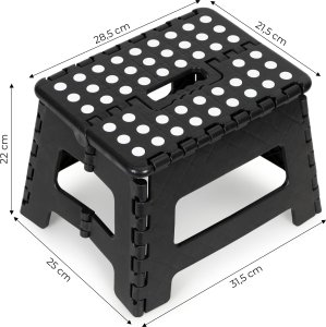ModernHome Stołek składany 1 stopniowy taboret z tworzywa 22 cm 9