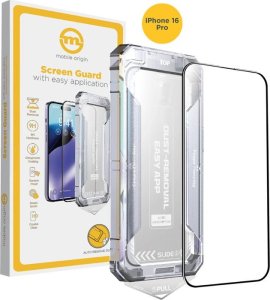 Mobile Origin Szkło Yellow iPhone 16 Pro z wygodnym aplikatorem 1