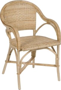 Bigbuy Home Krzesło do Jadalni Naturalny Rattan 55 X 60 X 84 CM 1