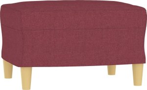 vidaXL vidaXL Fotel z podnóżkiem, winna czerwień, 60 cm, obity tkaniną 5