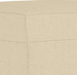 vidaXL vidaXL 3-częściowy komplet wypoczynkowy, obity tkaniną, kremowa 6