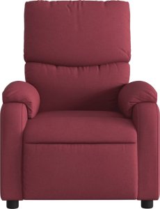 vidaXL vidaXL Elektryczny fotel rozkładany, winna czerwień, obity tkaniną 9