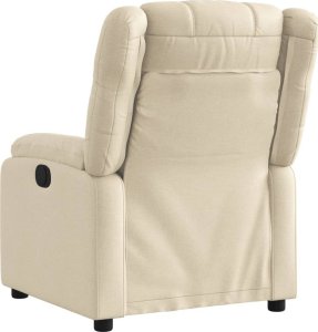 vidaXL vidaXL Elektryczny fotel rozkładany, kremowy, obity tkaniną 5