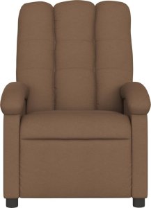 vidaXL vidaXL Rozkładany fotel masujący, elektryczny, brązowy, tkanina 9