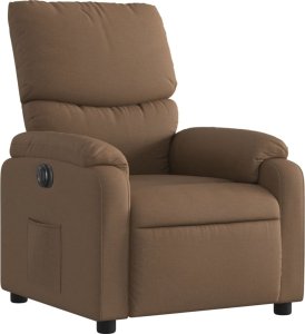 vidaXL vidaXL Elektryczny fotel rozkładany, brązowy, obity tkaniną 4