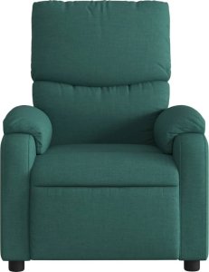 vidaXL vidaXL Rozkładany fotel masujący, elektryczny, ciemnozielony, tkanina 9