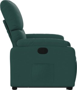vidaXL vidaXL Podnoszony fotel rozkładany, ciemnozielony, obity tkaniną 10