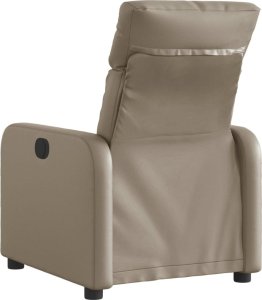 vidaXL vidaXL Elektryczny fotel rozkładany, cappuccino, obity sztuczną skórą 5