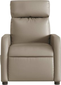 vidaXL vidaXL Elektryczny fotel rozkładany, cappuccino, obity sztuczną skórą 9