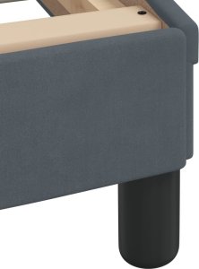 vidaXL vidaXL Łóżko z materacem, ciemnoszare, 90x190 cm, aksamitne 7