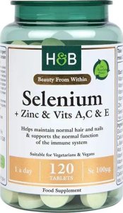 Holland & Barrett Holland & Barrett  - Selenium + Zinc & Vits A,C & E, 100mcg, 120 tabletek 1