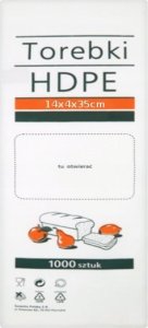 Stella Torebki spożywcze HDPE, 14x4x35cm, 1000 szt., transparentne 1