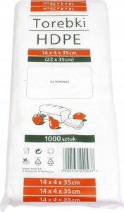Stella Torebki spożywcze HDPE, 14x4x35cm, 1000 szt., transparentne 2