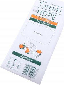 Stella Torebki spożywcze HDPE, 14x4x35cm, 1000 szt., transparentne 3