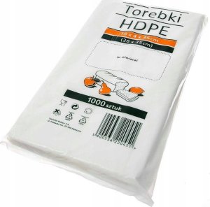 Stella Torebki spożywcze HDPE, 14x4x35cm, 1000 szt., transparentne 4