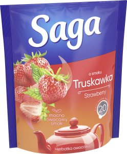 Saga Herbata SAGA, truskawkowa, 20 torebek 2