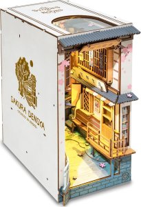 Robotime ROBOTIME Składany Drewniany Model LED - Book Nook Sakura Densya 2