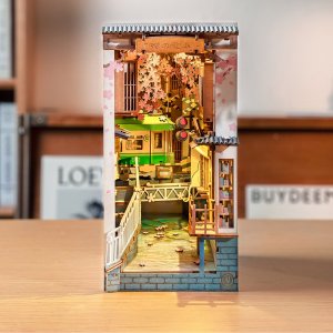 Robotime ROBOTIME Składany Drewniany Model LED - Book Nook Sakura Densya 3