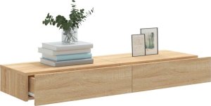 vidaXL vidaXL Szafki telewizyjne z LED, 2 szt., dąb sonoma, 60x35x15,5 cm 5