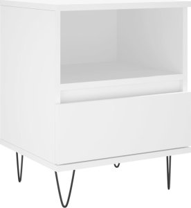 vidaXL vidaXL Szafka nocna, biała, 40x35x50 cm, materiał drewnopochodny 2