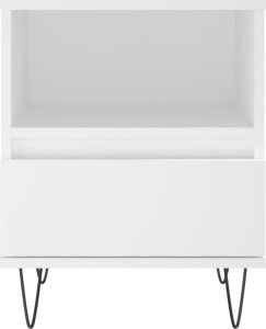 vidaXL vidaXL Szafka nocna, biała, 40x35x50 cm, materiał drewnopochodny 6