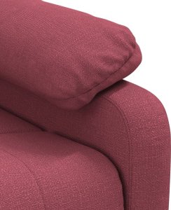 vidaXL vidaXL Fotel z masażem, winna czerwień, tkanina 8