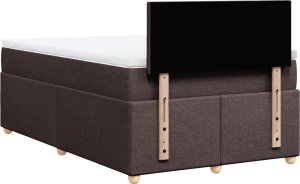 vidaXL vidaXL Łóżko kontynentalne z materacem, ciemnobrązowe, 120x190 cm 8