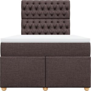 vidaXL vidaXL Łóżko kontynentalne z materacem, ciemnobrązowe, 120x190 cm 6