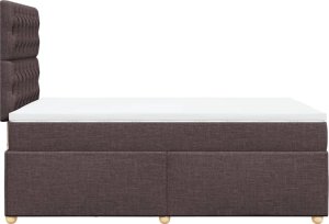 vidaXL vidaXL Łóżko kontynentalne z materacem, ciemnobrązowe, 120x190 cm 7
