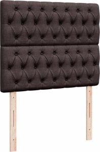 vidaXL Łóżko kontynentalne z materacem, ciemnobrązowe, 120x190 cm 7