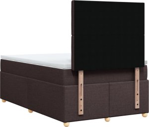 vidaXL vidaXL Łóżko kontynentalne z materacem, ciemnobrązowe, 120x190 cm 8
