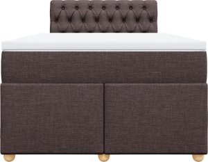 vidaXL vidaXL Łóżko kontynentalne z materacem, ciemnobrązowe, 120x190 cm 6