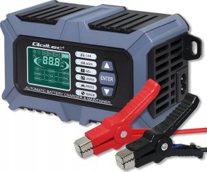 Ładowarka Qoltec Inteligentna mikroprocesorowa ładowarka z testerem baterii i funkcją naprawy 12V | 6A | LCD | Prostownik do akumulatora AGM LiFePO4 GEL 1