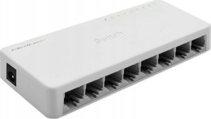 Switch Qoltec SWITCH przełącznik sieciowy 8 x port RJ45 | 1000Mbps | Fast      Ethernet | LAN 1