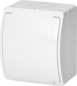 Orno Gniazdo pojedyncze 2P+Z AQUATIC, IP44, białe 4