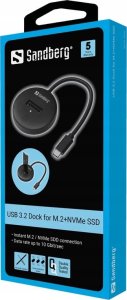Kieszeń Sandberg SANDBERG USB 3.2 Dock for M.2+NVMe SSD 5