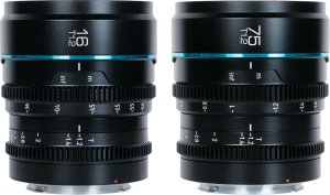 Obiektyw Sirui Sirui Cine Lens Nightwalker S35 Kit 16 & 75mm T1.2 RF-Mount Black 1