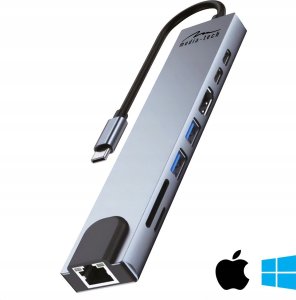 Media-Tech MEDIA-TECH HUB USB 8 IN 1 GIGA LAN HUB MT5046 1