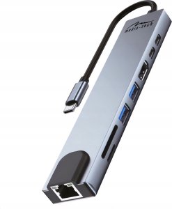 Media-Tech MEDIA-TECH HUB USB 8 IN 1 GIGA LAN HUB MT5046 2
