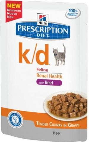 Hills  Prescription Diet k/d Feline Wołowina saszetka 85g 1