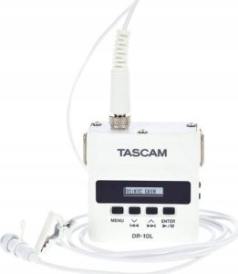 Tascam Tascam DR-10L - Cyfrowy rejestrator Tascam typu "body-pack" z mikrofonem lavalier (biały) 1