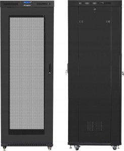 Szafa Lanberg Szafa instalacyjna Rack stojąca 19" 42U 800x800 Drzwi perforowane czarna Lanberg LCD (flat pack) 1