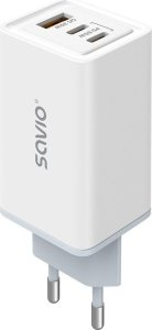 Ładowarka Savio Ładowarka sieciowa 65W Savio GaN LA-07 z kablem USB-A- USB typ C 1 m, biała 5