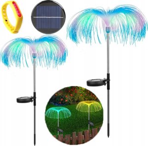 Omisport 2x LAMPA SOLARNA MEDUZA ŚWIATŁOWÓD 55CM fajerwerki 1
