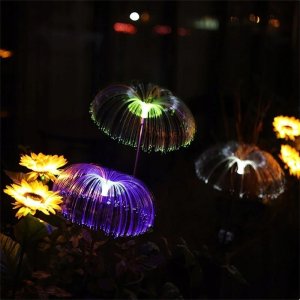 Omisport 2x LAMPA SOLARNA MEDUZA ŚWIATŁOWÓD 55CM fajerwerki 7