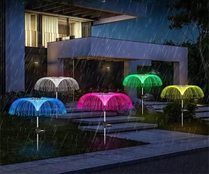 Omisport 2x LAMPA SOLARNA MEDUZA ŚWIATŁOWÓD 55CM fajerwerki 8