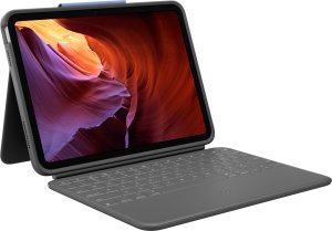Logitech Logitech Rugged Folio - Tastatur und Foliohulle - Apple Smart connector - QWERTY - Nordisch (Danisch/Finnisch/Norwegisch/Schwedisch) - Graphite - fur Rugged Folio for iPad (10th gen) Height: 20 mm Width: 195 mm Length: 256 mm Weight: 570 g. 1